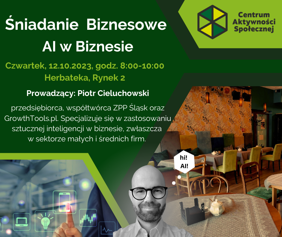 Śniadanie Biznesowe – AI w biznesie- Piotr Cieluchowski 12.10